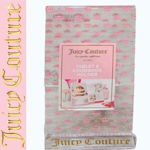 Juicy Couture Home Crown Logo Tablet & Cookbook Acrylic Holder